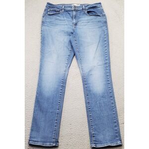 Levi's Skinny Jeans Women 14 Blue Denim Classic Fit Mid Rise Red Tab Medium Wash